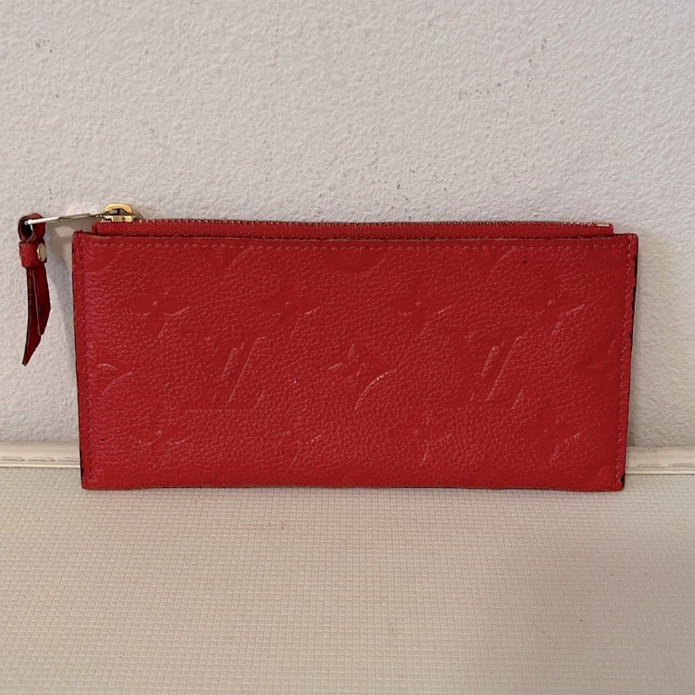 Louis Vuitton Red Monogram Zip Pouch - Picture 9 of 9